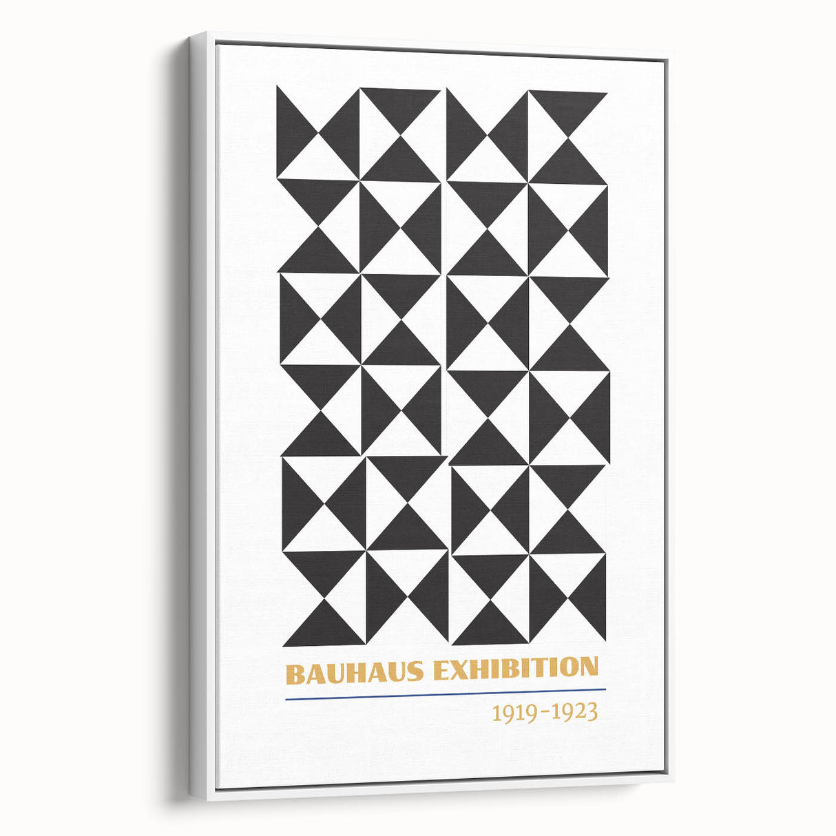 Bohemian Wall Art | Bauhaus Geometric Black & White Canvas | Eclectic Print
