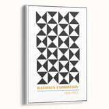 Bohemian Wall Art | Bauhaus Geometric Black & White Canvas | Eclectic Print