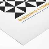 Bohemian Wall Art | Bauhaus Geometric Black & White Canvas | Eclectic Print