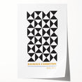 Bohemian Wall Art | Bauhaus Geometric Black & White Canvas | Eclectic Print