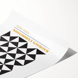 Bohemian Wall Art | Bauhaus Geometric Black & White Canvas | Eclectic Print