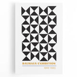 Bohemian Wall Art | Bauhaus Geometric Black & White Canvas | Eclectic Print