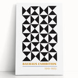 Bohemian Wall Art | Bauhaus Geometric Black & White Canvas | Eclectic Print