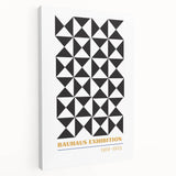 Bohemian Wall Art | Bauhaus Geometric Black & White Canvas | Eclectic Print