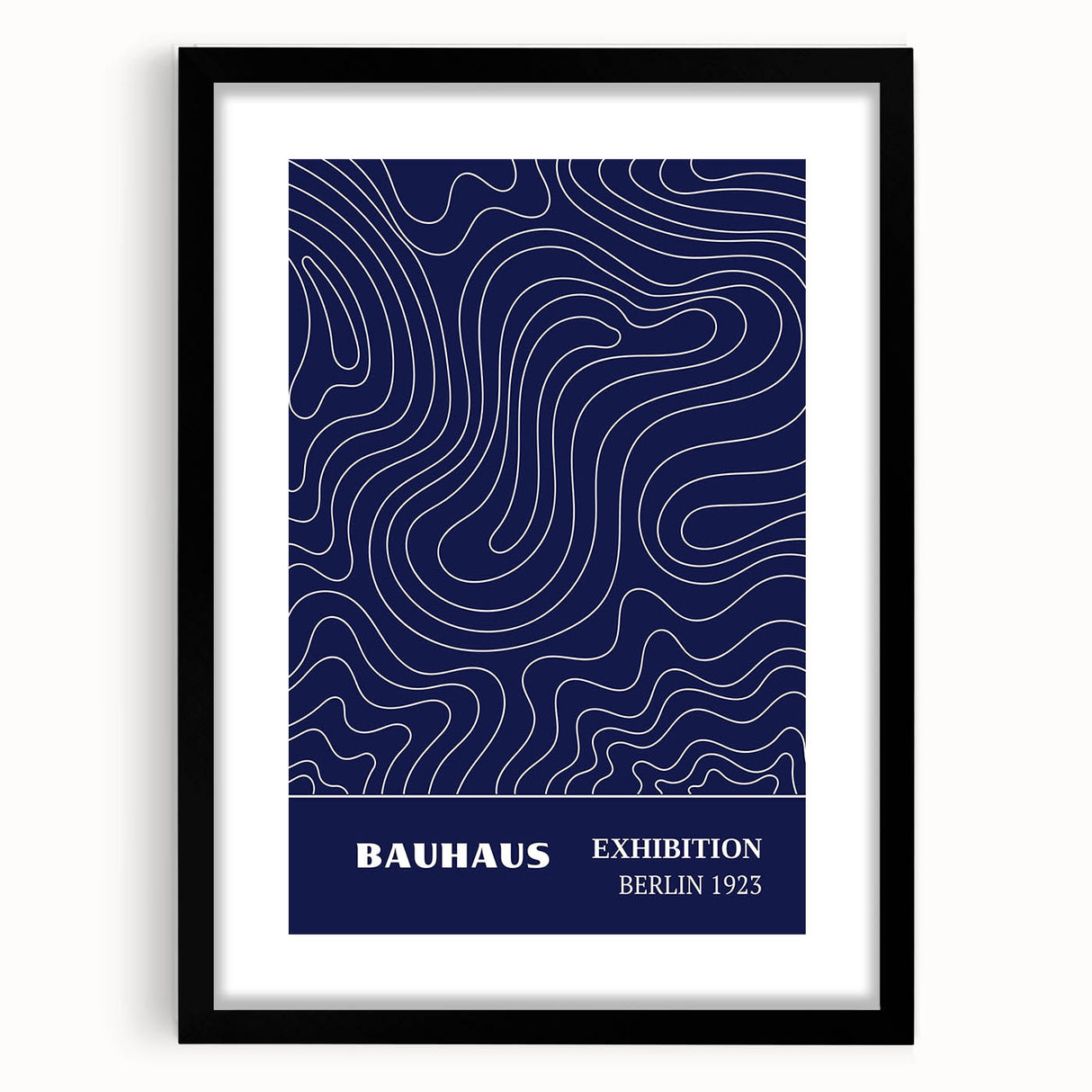 Bohemian Wall Art | Bauhaus Exhibition 1923 Boho Canvas | Flowing Line Art