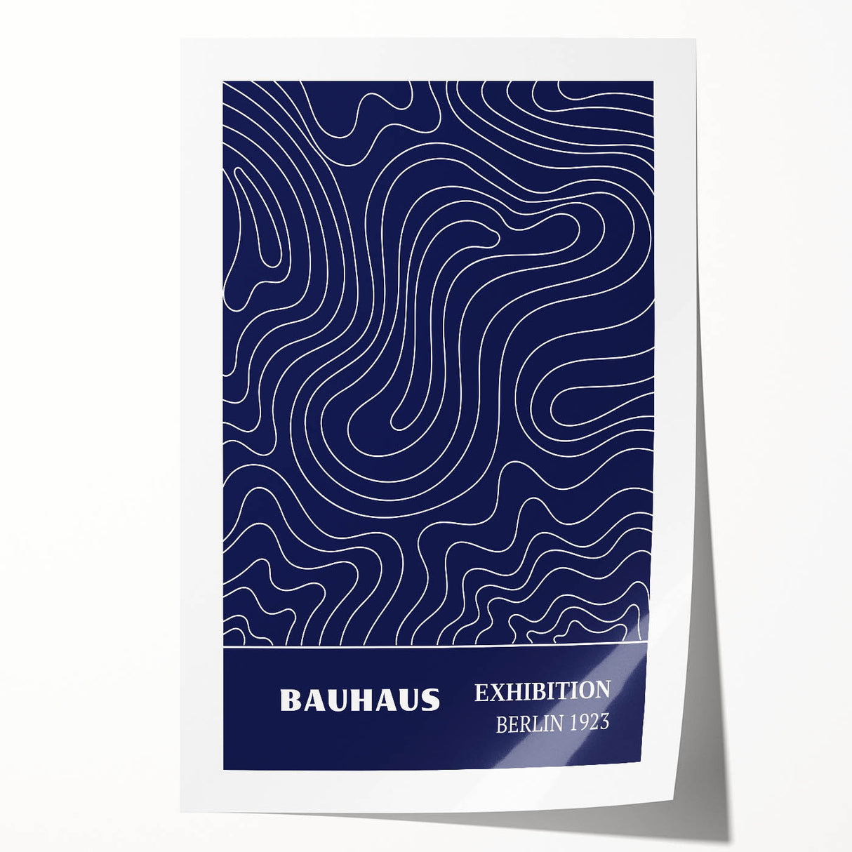 Bohemian Wall Art | Bauhaus Exhibition 1923 Boho Canvas | Flowing Line Art