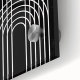 Bohemian Wall Art | Bauhaus Arched Lines Boho Canvas | Eclectic Print