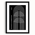 Bohemian Wall Art | Bauhaus Arched Lines Boho Canvas | Eclectic Print