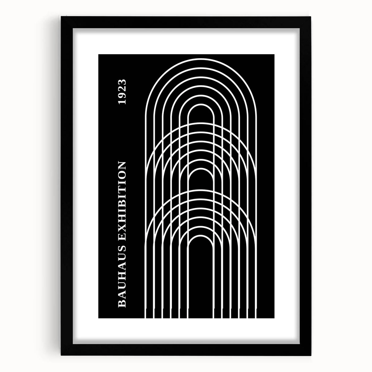 Bohemian Wall Art | Bauhaus Arched Lines Boho Canvas | Eclectic Print