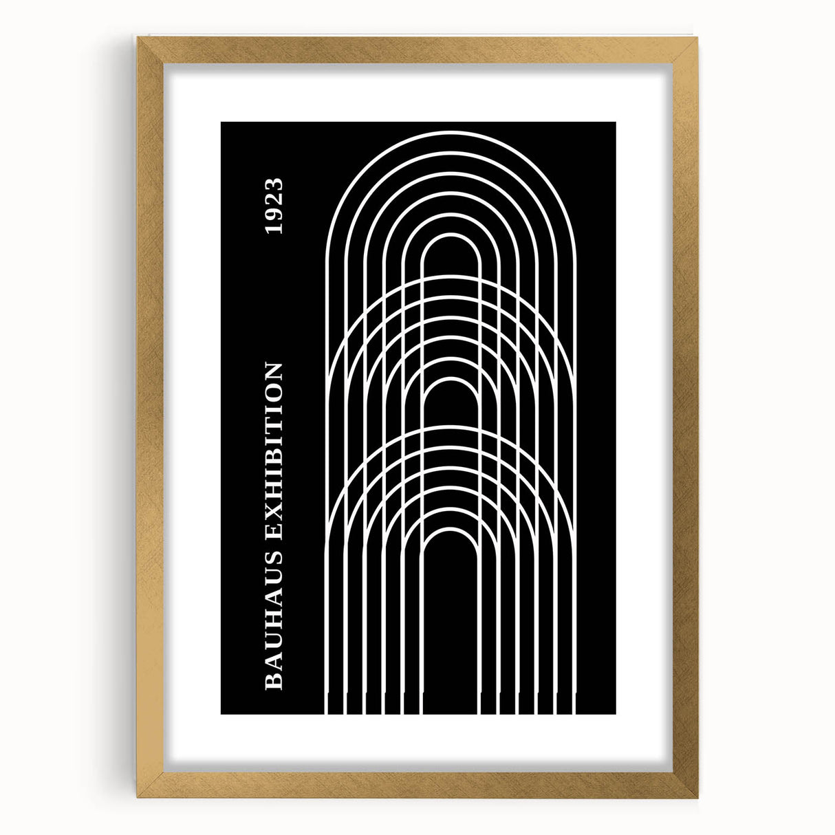 Bohemian Wall Art | Bauhaus Arched Lines Boho Canvas | Eclectic Print