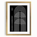 Bohemian Wall Art | Bauhaus Arched Lines Boho Canvas | Eclectic Print