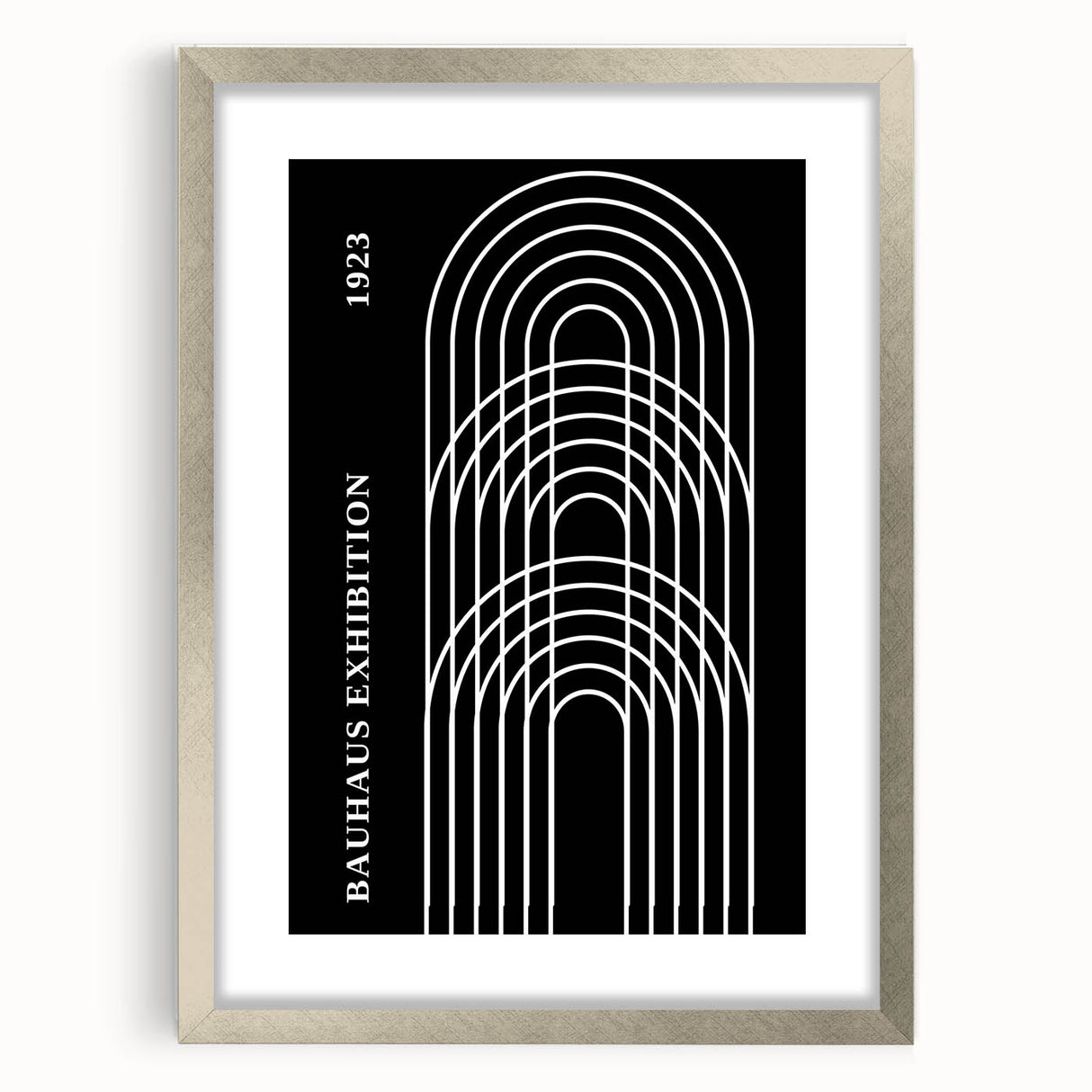 Bohemian Wall Art | Bauhaus Arched Lines Boho Canvas | Eclectic Print