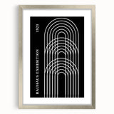 Bohemian Wall Art | Bauhaus Arched Lines Boho Canvas | Eclectic Print