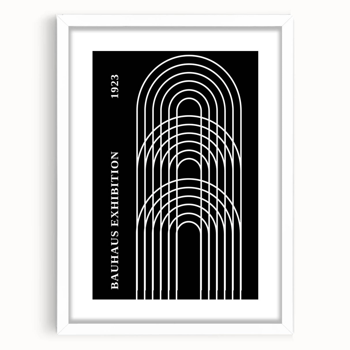 Bohemian Wall Art | Bauhaus Arched Lines Boho Canvas | Eclectic Print