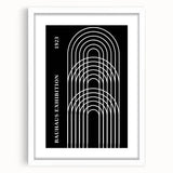 Bohemian Wall Art | Bauhaus Arched Lines Boho Canvas | Eclectic Print