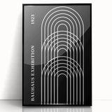 Bohemian Wall Art | Bauhaus Arched Lines Boho Canvas | Eclectic Print