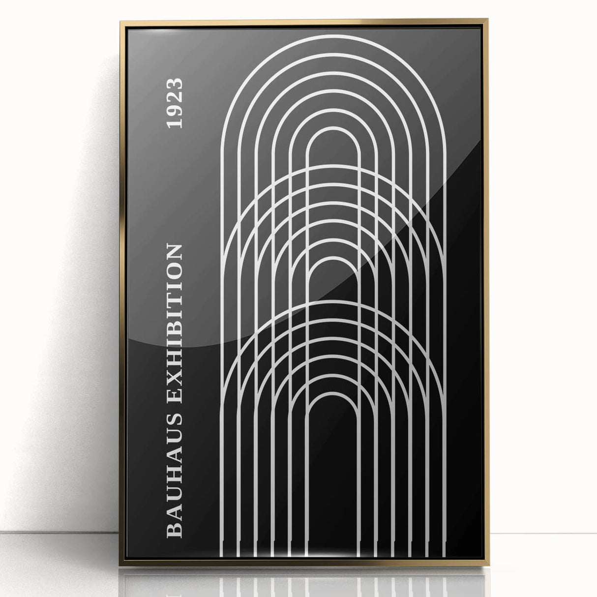 Bohemian Wall Art | Bauhaus Arched Lines Boho Canvas | Eclectic Print
