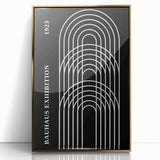 Bohemian Wall Art | Bauhaus Arched Lines Boho Canvas | Eclectic Print