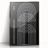 Bohemian Wall Art | Bauhaus Arched Lines Boho Canvas | Eclectic Print