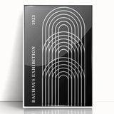 Bohemian Wall Art | Bauhaus Arched Lines Boho Canvas | Eclectic Print