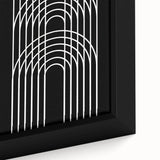 Bohemian Wall Art | Bauhaus Arched Lines Boho Canvas | Eclectic Print