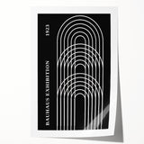 Bohemian Wall Art | Bauhaus Arched Lines Boho Canvas | Eclectic Print