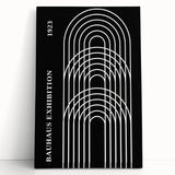 Bohemian Wall Art | Bauhaus Arched Lines Boho Canvas | Eclectic Print