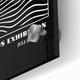 Bohemian Wall Art | Bauhaus Wavy Line Square Boho Canvas | Eclectic Print