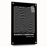 Bohemian Wall Art | Bauhaus Wavy Line Square Boho Canvas | Eclectic Print