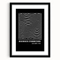Bohemian Wall Art | Bauhaus Wavy Line Square Boho Canvas | Eclectic Print