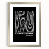 Bohemian Wall Art | Bauhaus Wavy Line Square Boho Canvas | Eclectic Print