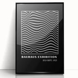 Bohemian Wall Art | Bauhaus Wavy Line Square Boho Canvas | Eclectic Print