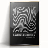 Bohemian Wall Art | Bauhaus Wavy Line Square Boho Canvas | Eclectic Print