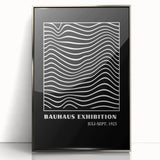 Bohemian Wall Art | Bauhaus Wavy Line Square Boho Canvas | Eclectic Print