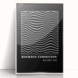 Bohemian Wall Art | Bauhaus Wavy Line Square Boho Canvas | Eclectic Print