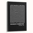 Bohemian Wall Art | Bauhaus Wavy Line Square Boho Canvas | Eclectic Print