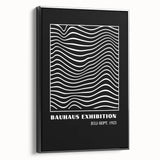 Bohemian Wall Art | Bauhaus Wavy Line Square Boho Canvas | Eclectic Print