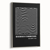 Bohemian Wall Art | Bauhaus Wavy Line Square Boho Canvas | Eclectic Print