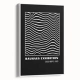 Bohemian Wall Art | Bauhaus Wavy Line Square Boho Canvas | Eclectic Print