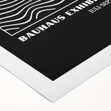 Bohemian Wall Art | Bauhaus Wavy Line Square Boho Canvas | Eclectic Print