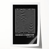 Bohemian Wall Art | Bauhaus Wavy Line Square Boho Canvas | Eclectic Print