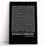 Bohemian Wall Art | Bauhaus Wavy Line Square Boho Canvas | Eclectic Print