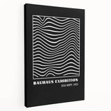 Bohemian Wall Art | Bauhaus Wavy Line Square Boho Canvas | Eclectic Print