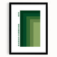 Bohemian Wall Art | Bauhaus Green Gradient Canvas | Eclectic Art Print