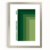 Bohemian Wall Art | Bauhaus Green Gradient Canvas | Eclectic Art Print