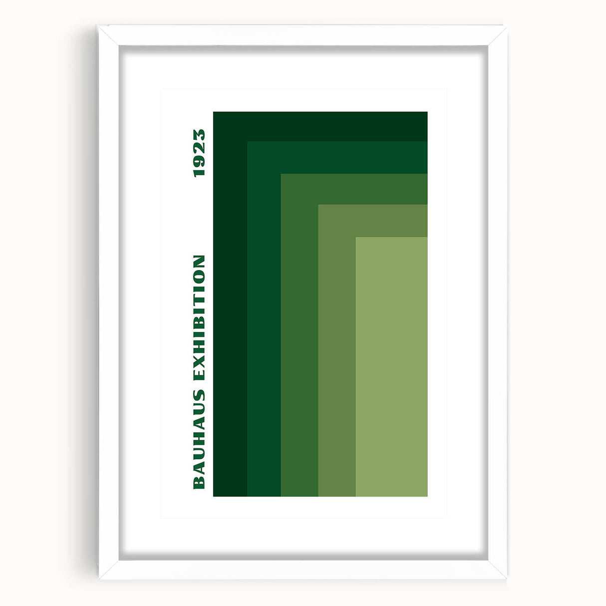 Bohemian Wall Art | Bauhaus Green Gradient Canvas | Eclectic Art Print