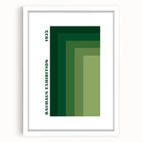 Bohemian Wall Art | Bauhaus Green Gradient Canvas | Eclectic Art Print
