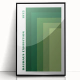 Bohemian Wall Art | Bauhaus Green Gradient Canvas | Eclectic Art Print