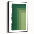 Bohemian Wall Art | Bauhaus Green Gradient Canvas | Eclectic Art Print