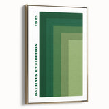 Bohemian Wall Art | Bauhaus Green Gradient Canvas | Eclectic Art Print